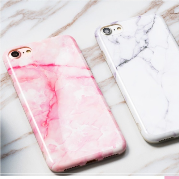 Marble Phone Cases in Pink, White & Black - Picture 3 of 8